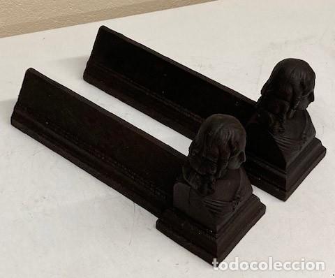 Antig&uuml;edades: Pareja de morillos busto de mujer - Foto 2