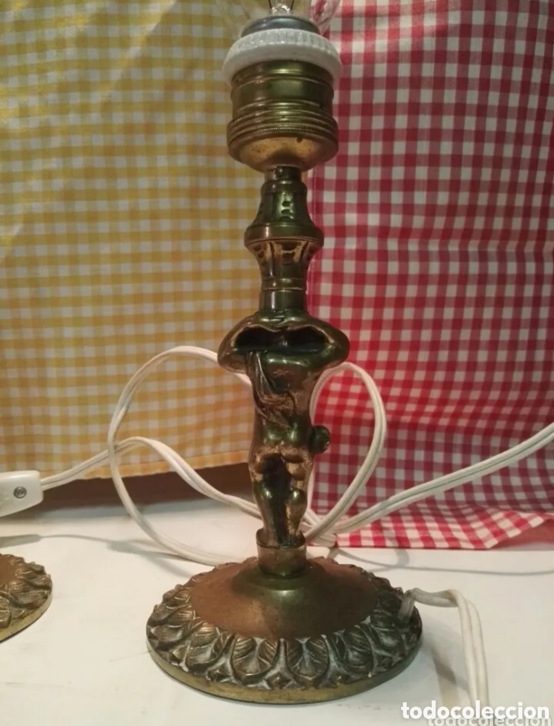 Antig&uuml;edades: LAMPARAS BRONCE &Aacute;NGEL O QUERUB&Iacute;N - Foto 6