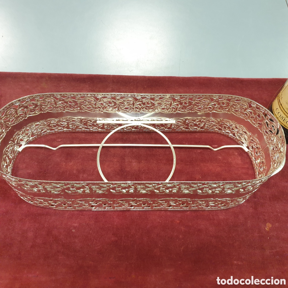 Antig&uuml;edades: Precioso presentador de botella en mesa - Foto 3