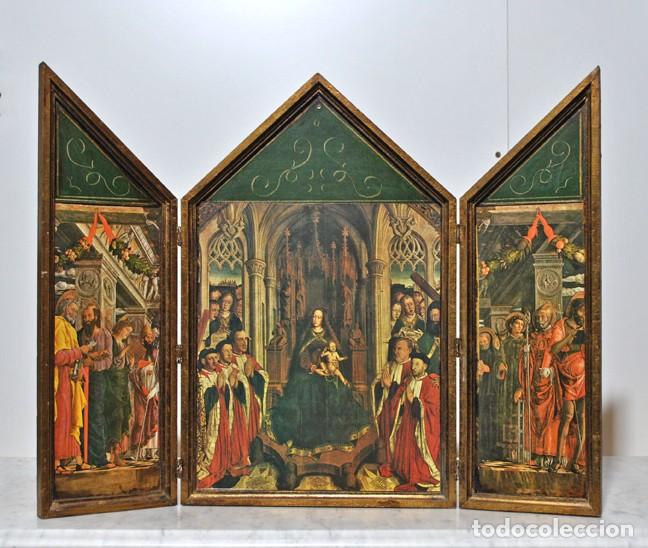 Antig&uuml;edades: TRIPTICO RELIGIOSO VIRGEN DE LOS CONSELLERS - Foto 1
