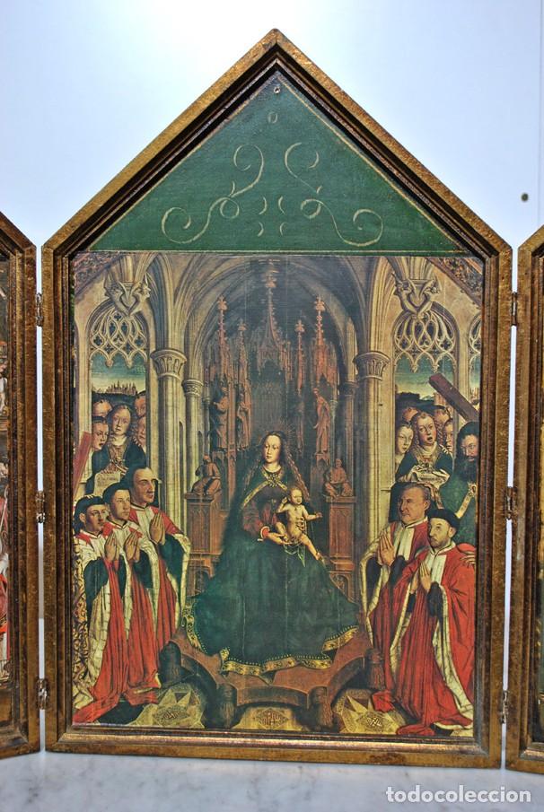 Antig&uuml;edades: TRIPTICO RELIGIOSO VIRGEN DE LOS CONSELLERS - Foto 2