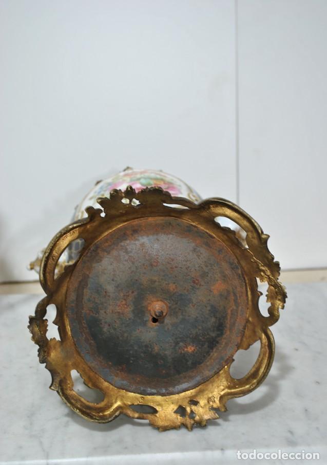 Antig&uuml;edades: JARRONES PORCELANA AZUL COBALTO - Foto 14