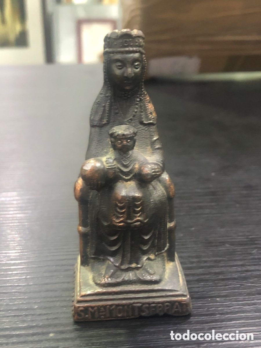Antig&uuml;edades: Virgen Montserrat de bronce (L0) - Foto 1