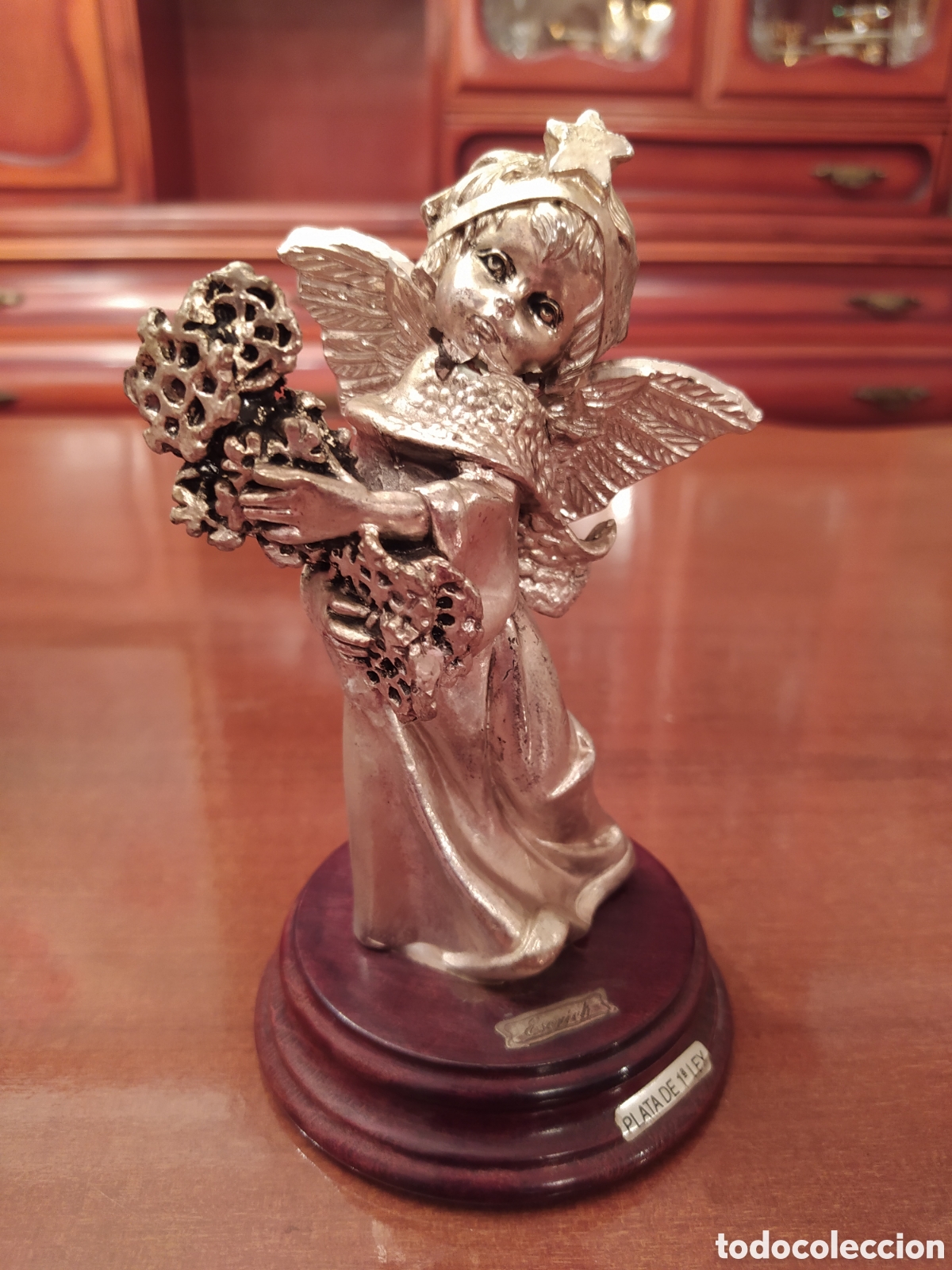 Antig&uuml;edades: Bell&iacute;simo angelito en plata - Foto 1