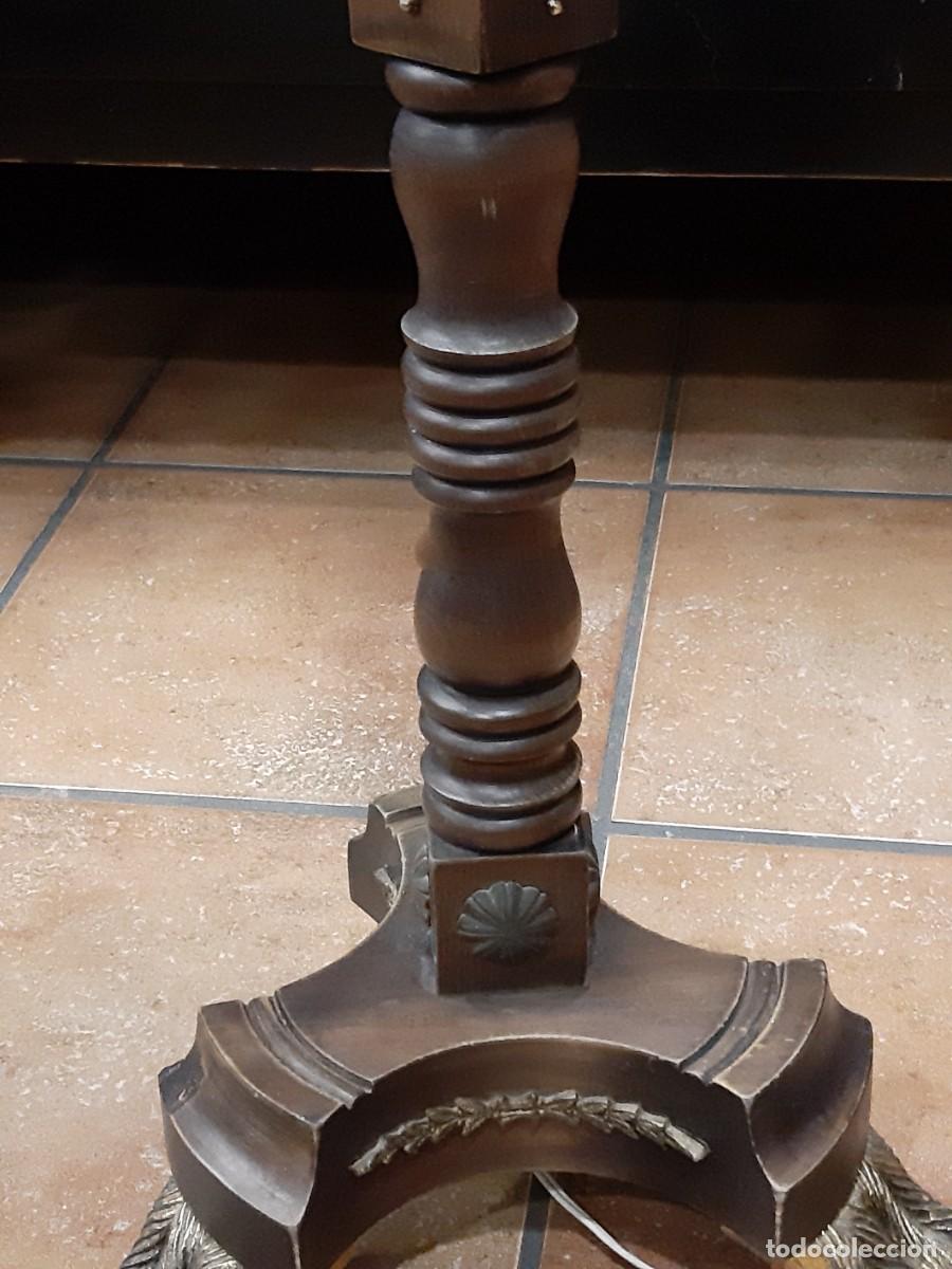 Antig&uuml;edades: L&Aacute;MPARA DE PIE MADERA BRONCES - Foto 11