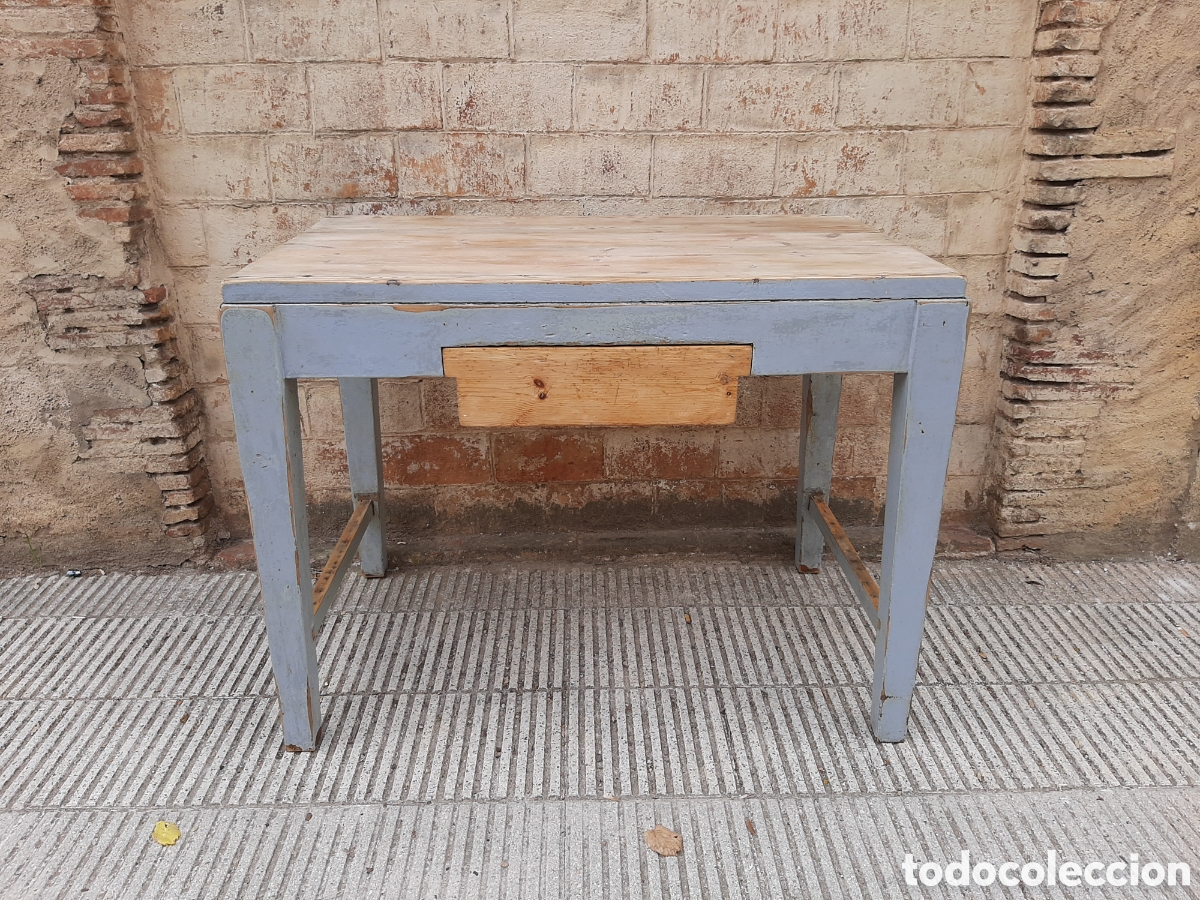Antig&uuml;edades: Mesa industrial antigua - Foto 2