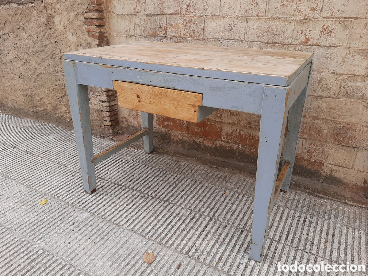 Antig&uuml;edades: Mesa industrial antigua - Foto 3