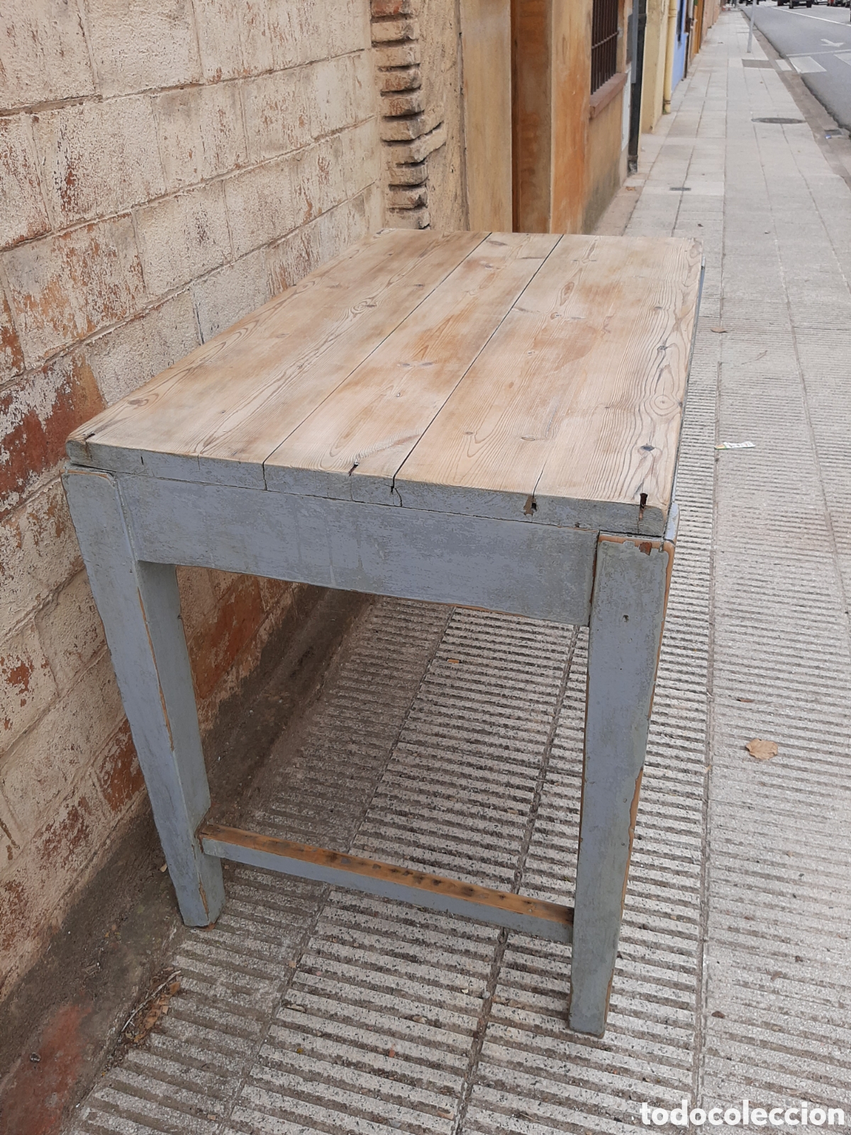 Antig&uuml;edades: Mesa industrial antigua - Foto 4