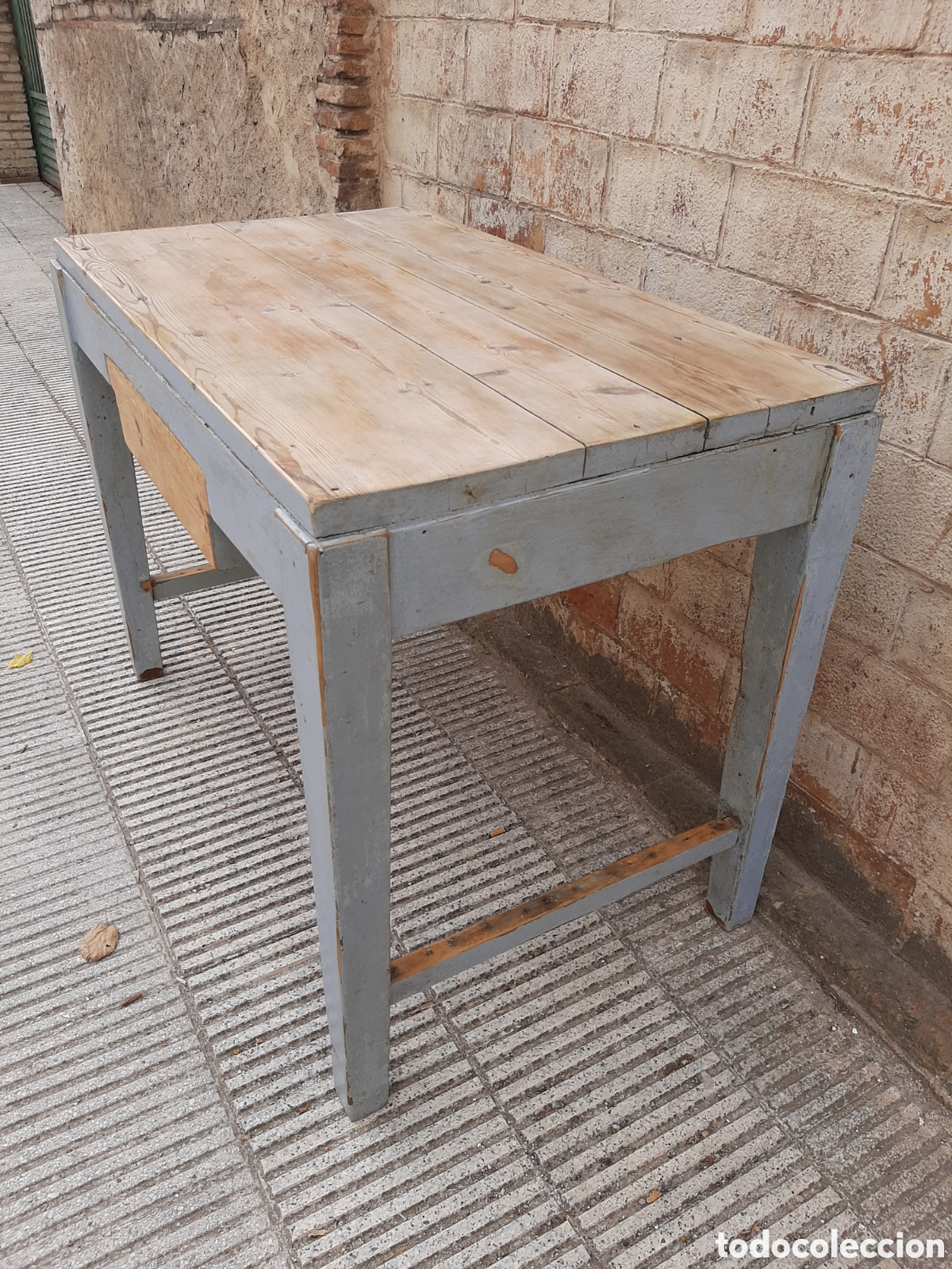 Antig&uuml;edades: Mesa industrial antigua - Foto 5