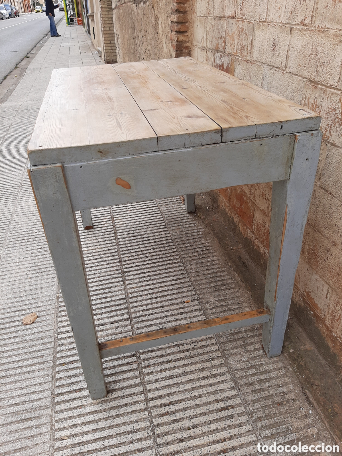 Antig&uuml;edades: Mesa industrial antigua - Foto 11