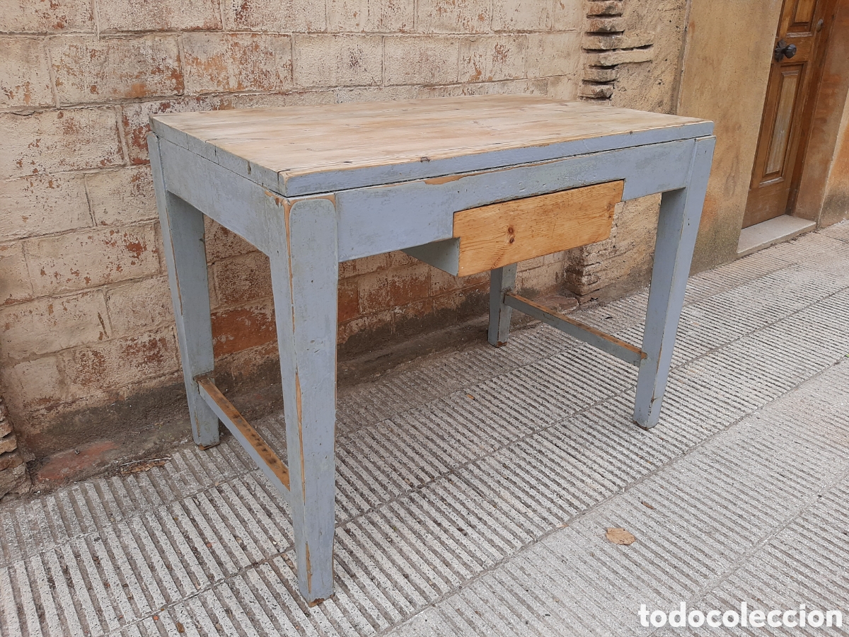 Antig&uuml;edades: Mesa industrial antigua - Foto 1