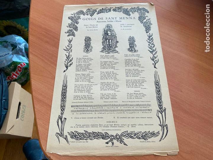 Antiques: GOIGS DE SANT MENNA PRIMERA EDICIO 1956 (AB-6)