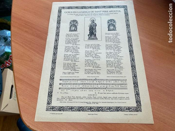Antiguidades: GOIGS DE LLOAN&Ccedil;A DE SANT PERE APOSTOL. PRIMERA EDICION 1957 (AB-6)