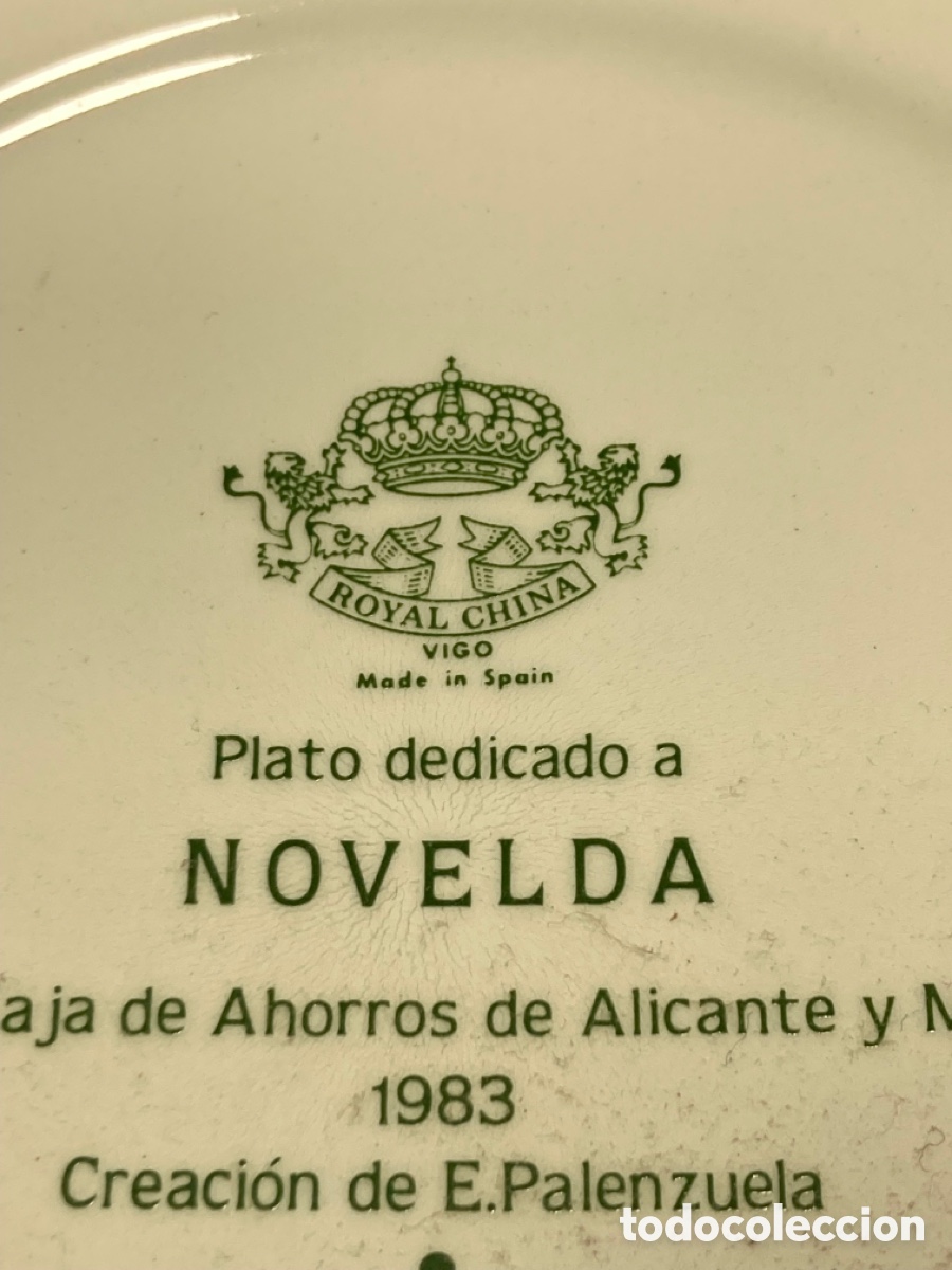 Antig&uuml;edades: Plato dedicado a Novelda E.Palenzuela - Foto 4