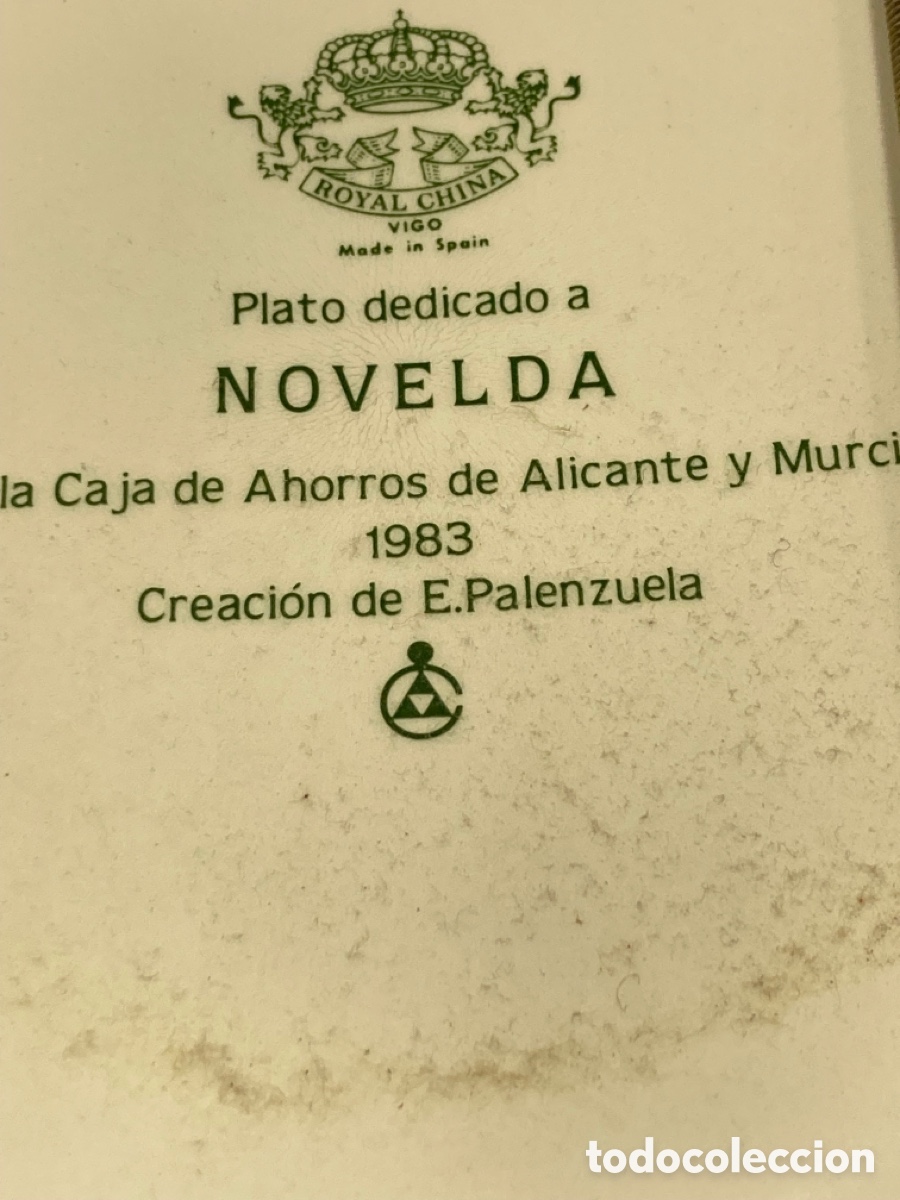 Antig&uuml;edades: Plato dedicado a Novelda E.Palenzuela - Foto 5