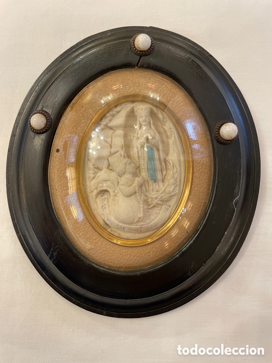 Antig&uuml;edades: Virgen de Lourdes siglo XX. 15 x 13 cm
