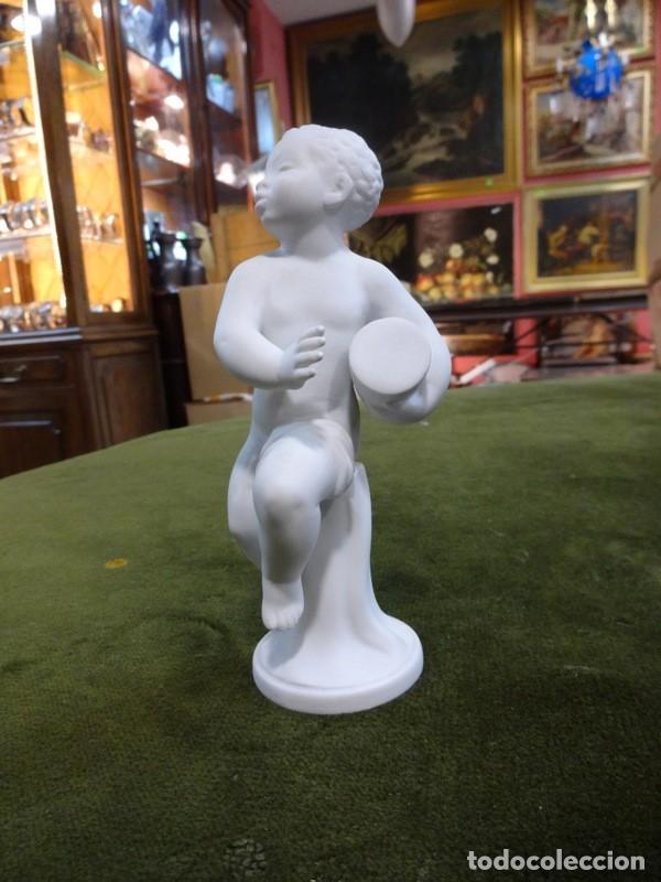 Antig&uuml;edades: figura querubin, musico Bidasoa.REF-8162 - Foto 2