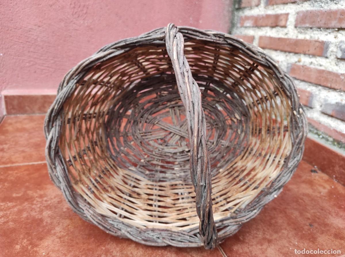Antig&uuml;edades: CESTA DE MIMBRE ANTIGUA - Foto 3