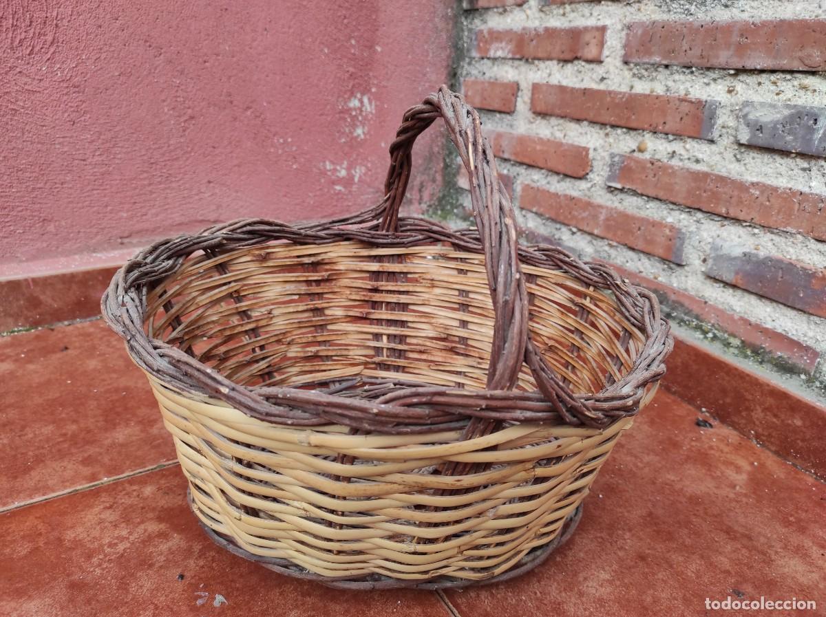 Antig&uuml;edades: CESTA DE MIMBRE ANTIGUA - Foto 4
