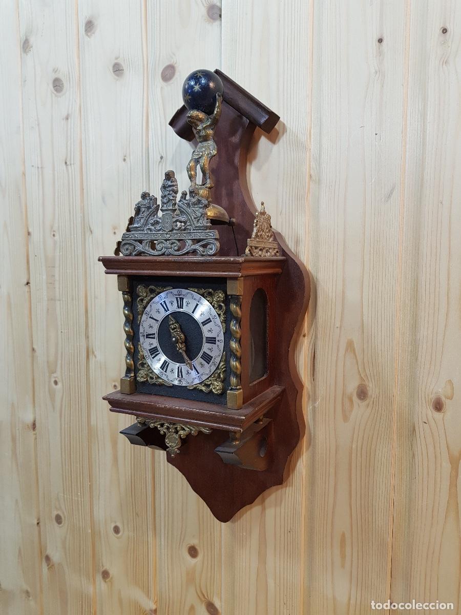 Antig&uuml;edades: RELOJ MADERA BRONCE - Foto 3