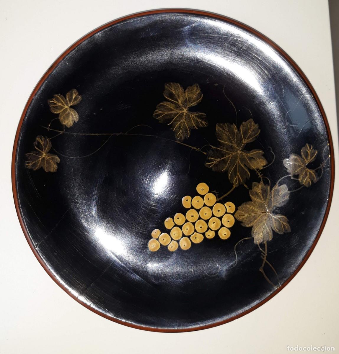 Antig&uuml;edades: Plato oriental lacado - Foto 6