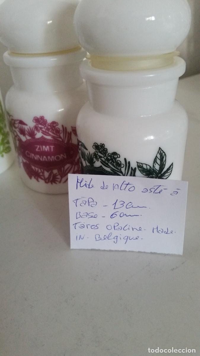 Antig&uuml;edades: ANTIGUIO CONJUNTO DE TAROS DE COSINA EM OPALINA - Foto 12