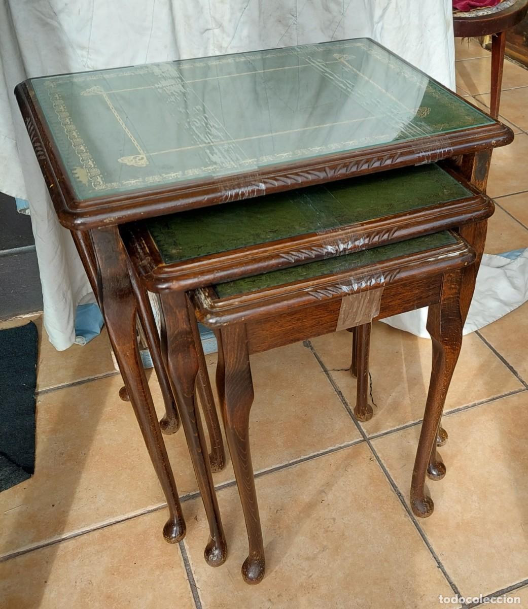 Antig&uuml;edades: Conjunto de 3 mesas nido estilo ingles - Foto 1