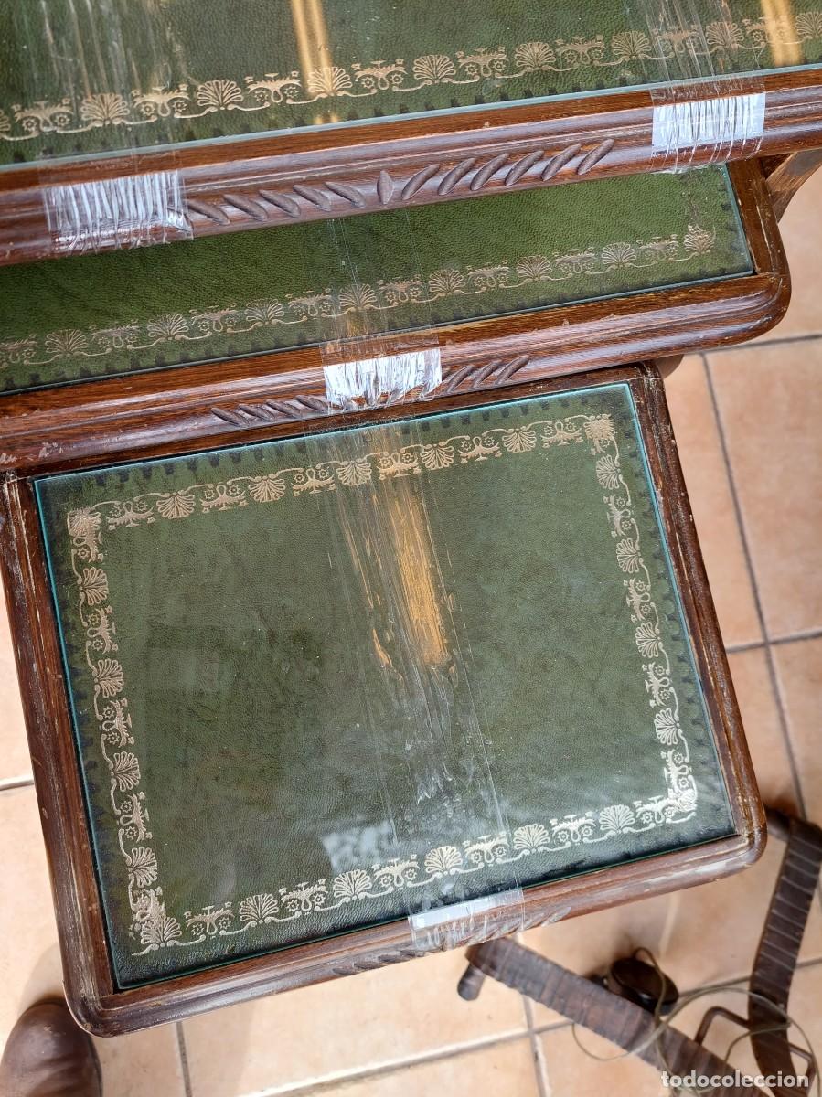 Antig&uuml;edades: Conjunto de 3 mesas nido estilo ingles - Foto 4
