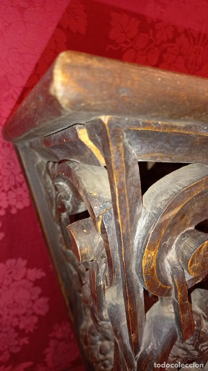 Antig&uuml;edades: M&eacute;nsula barroca madera tallada - Foto 8