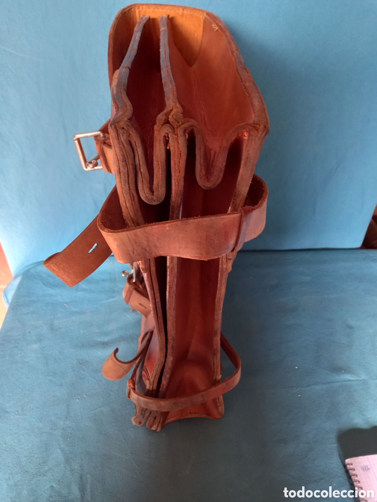 Antig&uuml;edades: Cartera de cuero, a&ntilde;os 70. - Foto 5