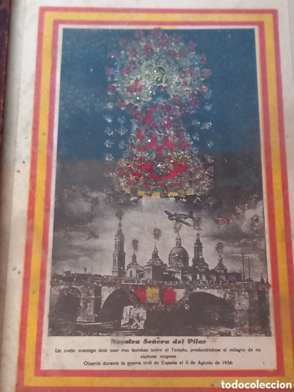 Antig&uuml;edades: Marco con estampa, &rdquo;Virgen del Pilar&rdquo;. - Foto 4