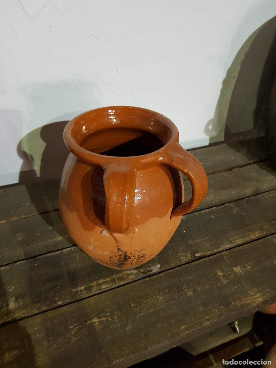 Antig&uuml;edades: PUCHERO BARRO ESMALTADO - Foto 4