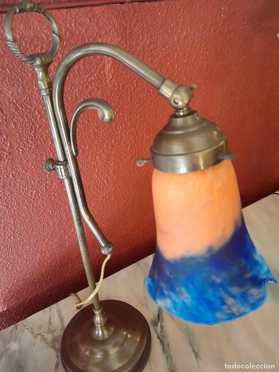 Antig&uuml;edades: lampara de mesa- - Foto 2