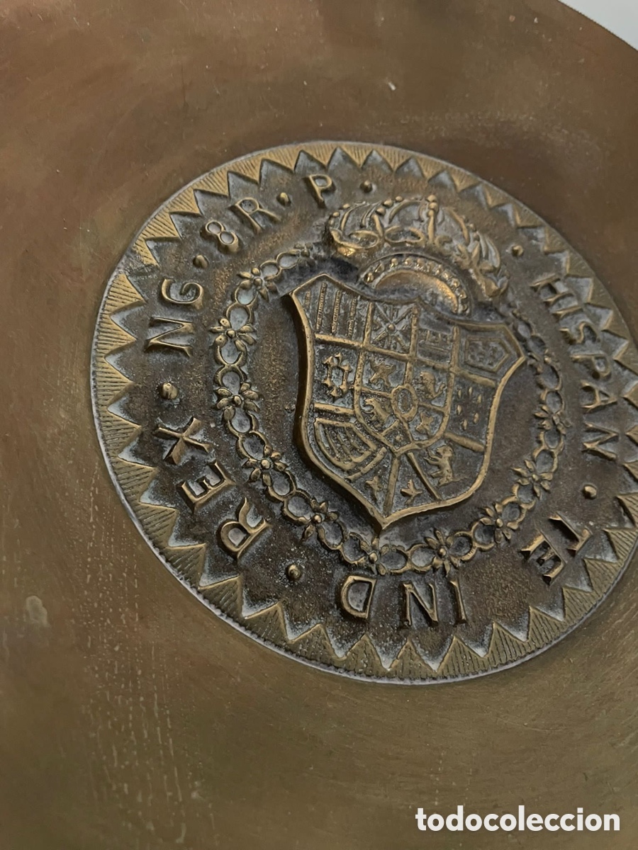Antig&uuml;edades: PLATO BRONCE ESCUDO HISPAN - Foto 2