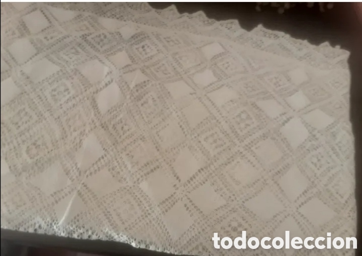 Antig&uuml;edades: Mantel de ganchillo rectangular - Foto 2