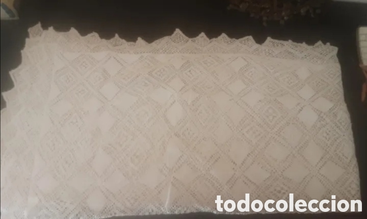 Antig&uuml;edades: Mantel de ganchillo rectangular - Foto 3