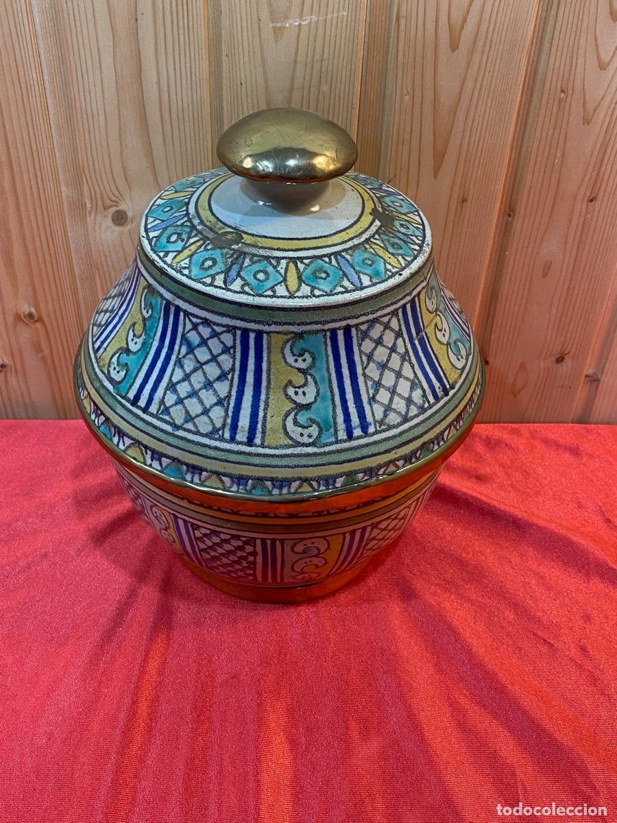 Antig&uuml;edades: JARRON DE CERAMICA ESMALTADA - Foto 2