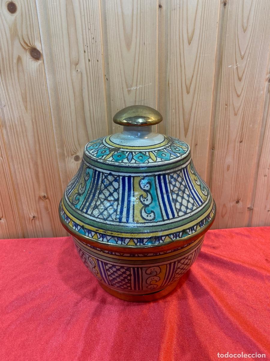 Antig&uuml;edades: JARRON DE CERAMICA ESMALTADA - Foto 4