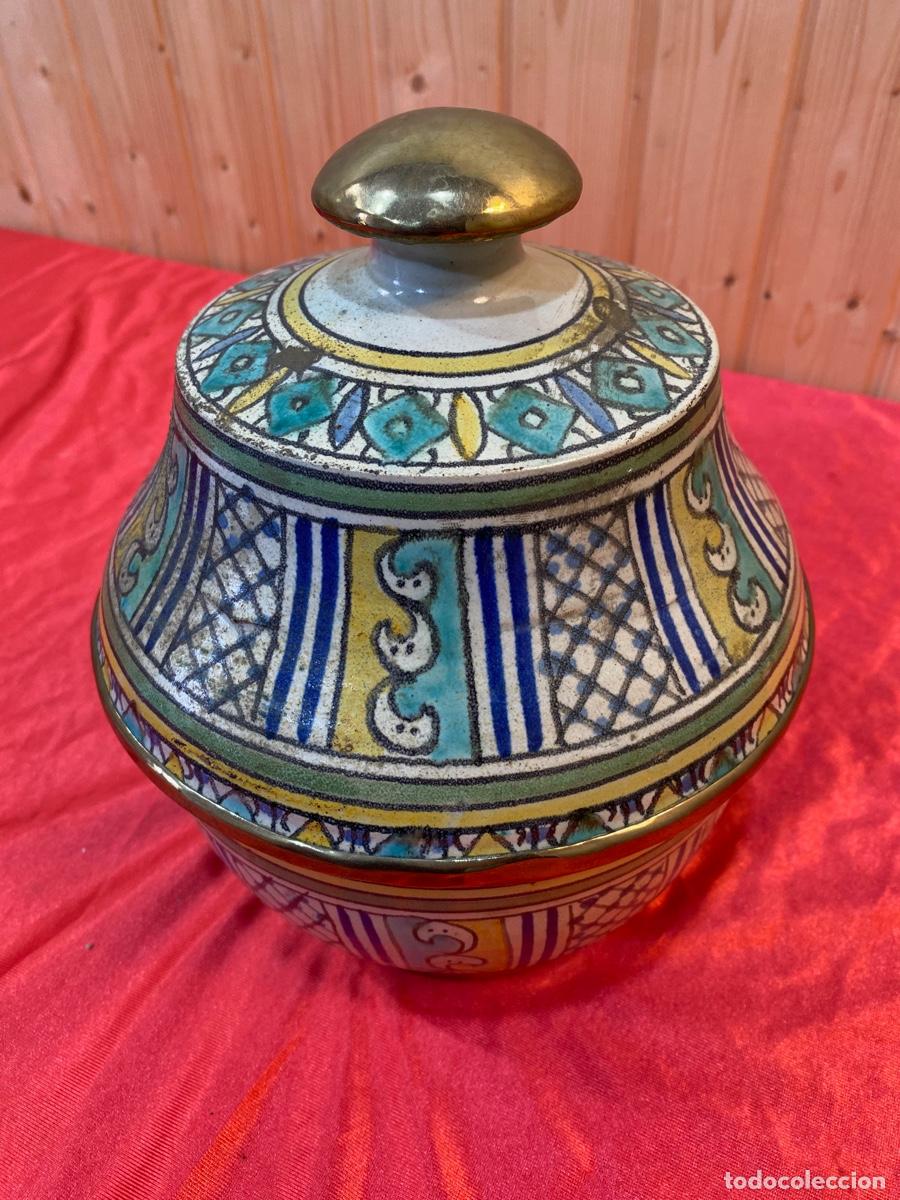 Antig&uuml;edades: JARRON DE CERAMICA ESMALTADA - Foto 8