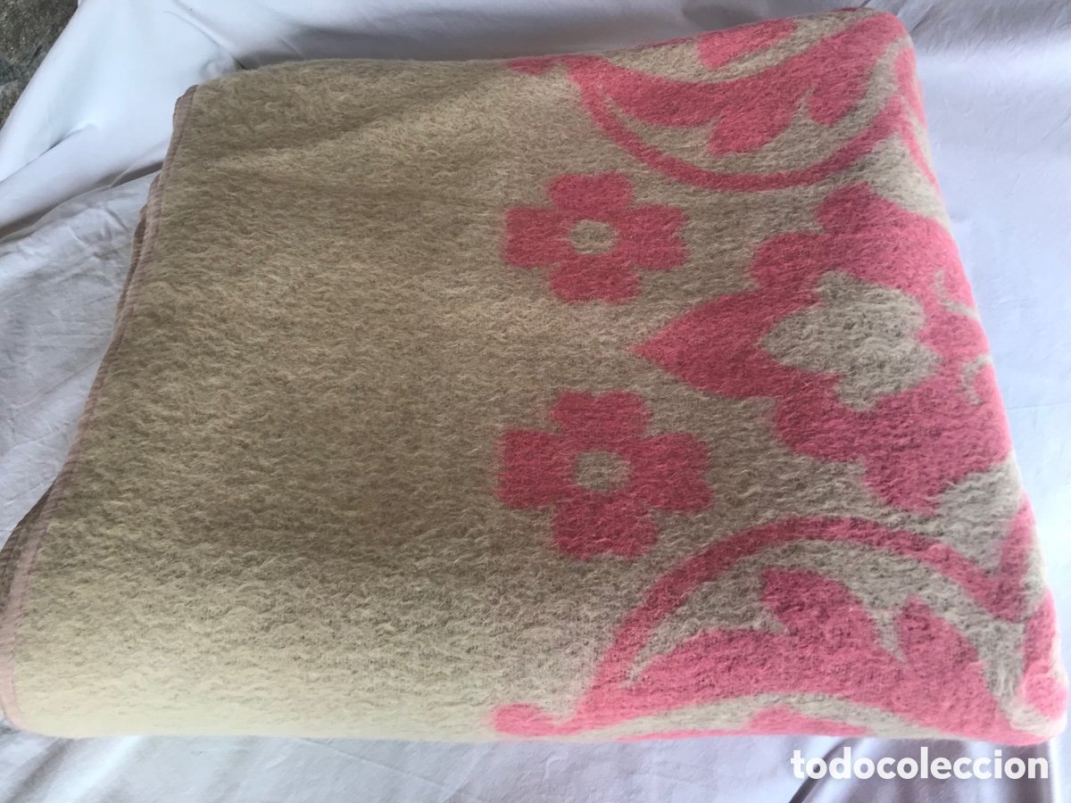 manta de lana años 60-cama de 90 - Compra venta en todocoleccion