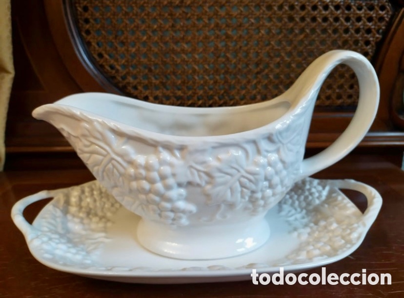 Antig&uuml;edades: Salsera de cer&aacute;mica con plato - Foto 1