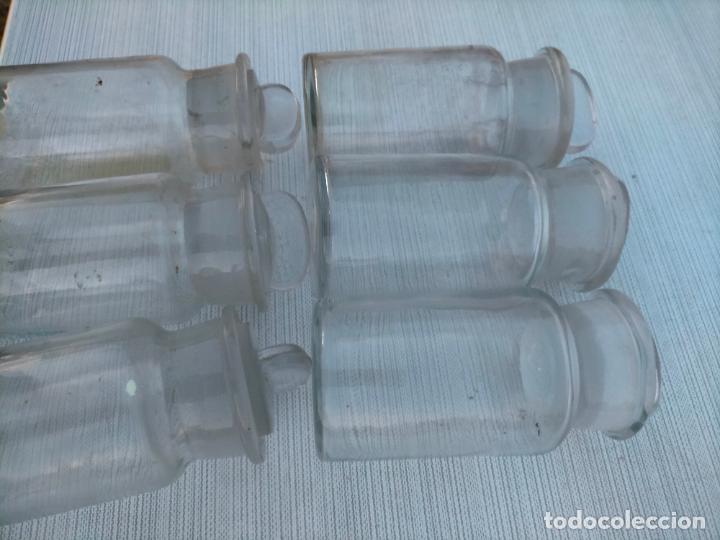 pequeños botes de farmacia en cristal antiguos - Compra venta en  todocoleccion