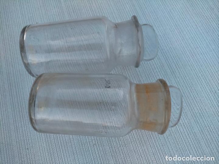 pequeños botes de farmacia en cristal antiguos - Compra venta en  todocoleccion