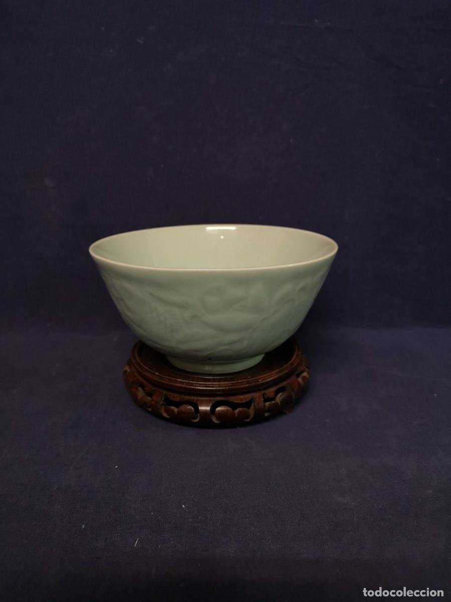 Antig&uuml;edades: CUENCO ORIENTAL PORCELANA CELADON - Foto 1