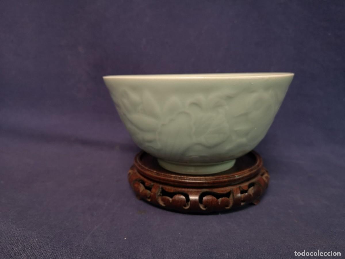 Antig&uuml;edades: CUENCO ORIENTAL PORCELANA CELADON - Foto 2