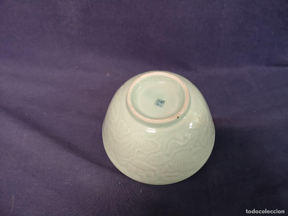 Antig&uuml;edades: CUENCO ORIENTAL PORCELANA CELADON - Foto 3