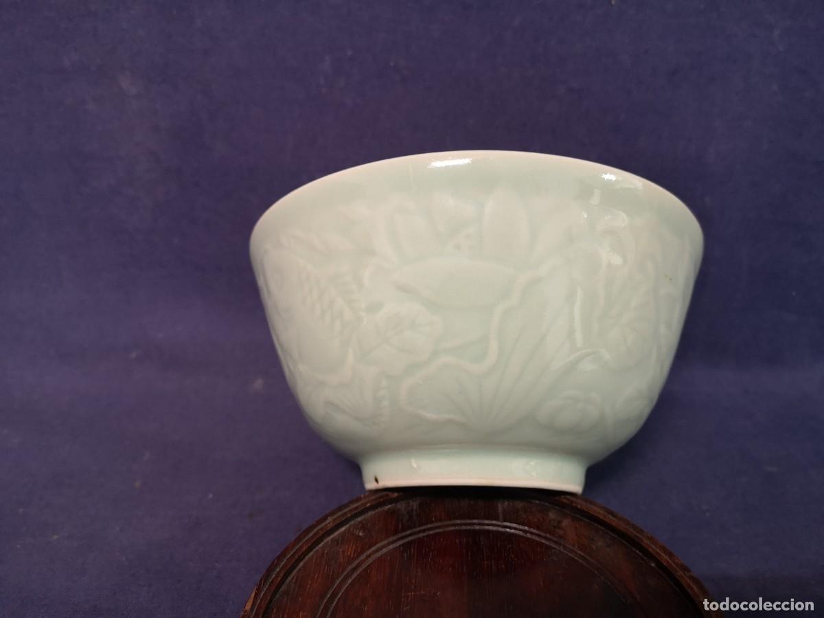Antig&uuml;edades: CUENCO ORIENTAL PORCELANA CELADON - Foto 5