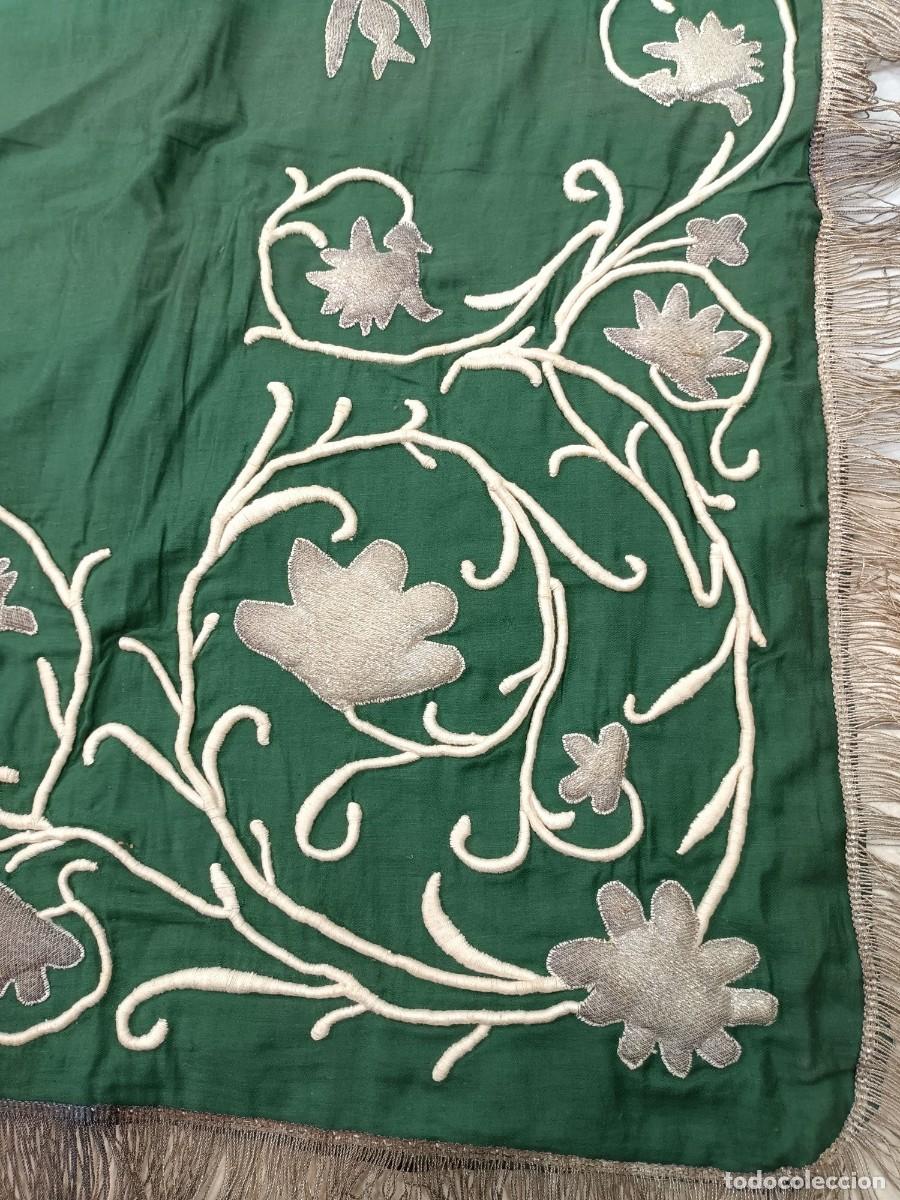 Antig&uuml;edades: ANTIGUO PANEL BORDADO CON HILO MET&Aacute;LICO - Foto 6