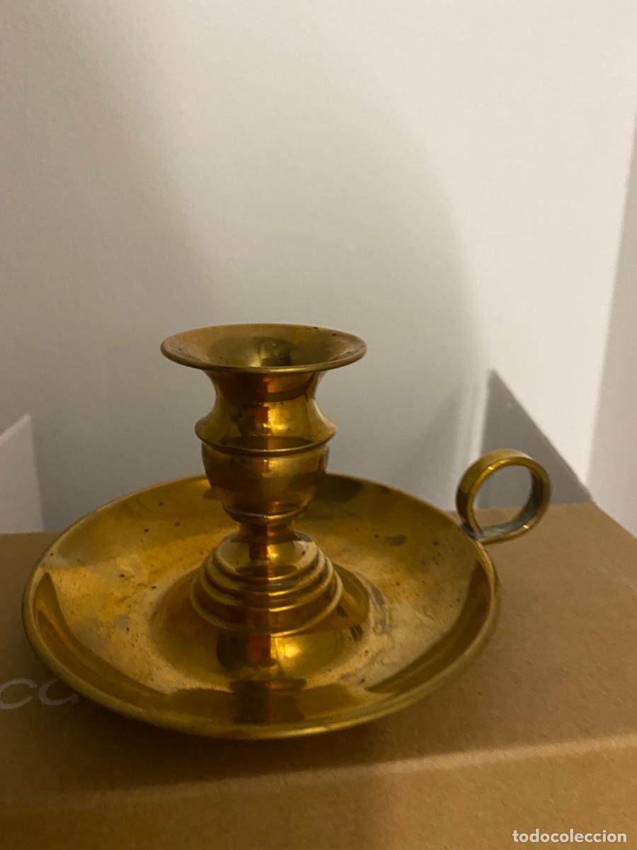 Antig&uuml;edades: Candelabro antiguo de bronce - Foto 1