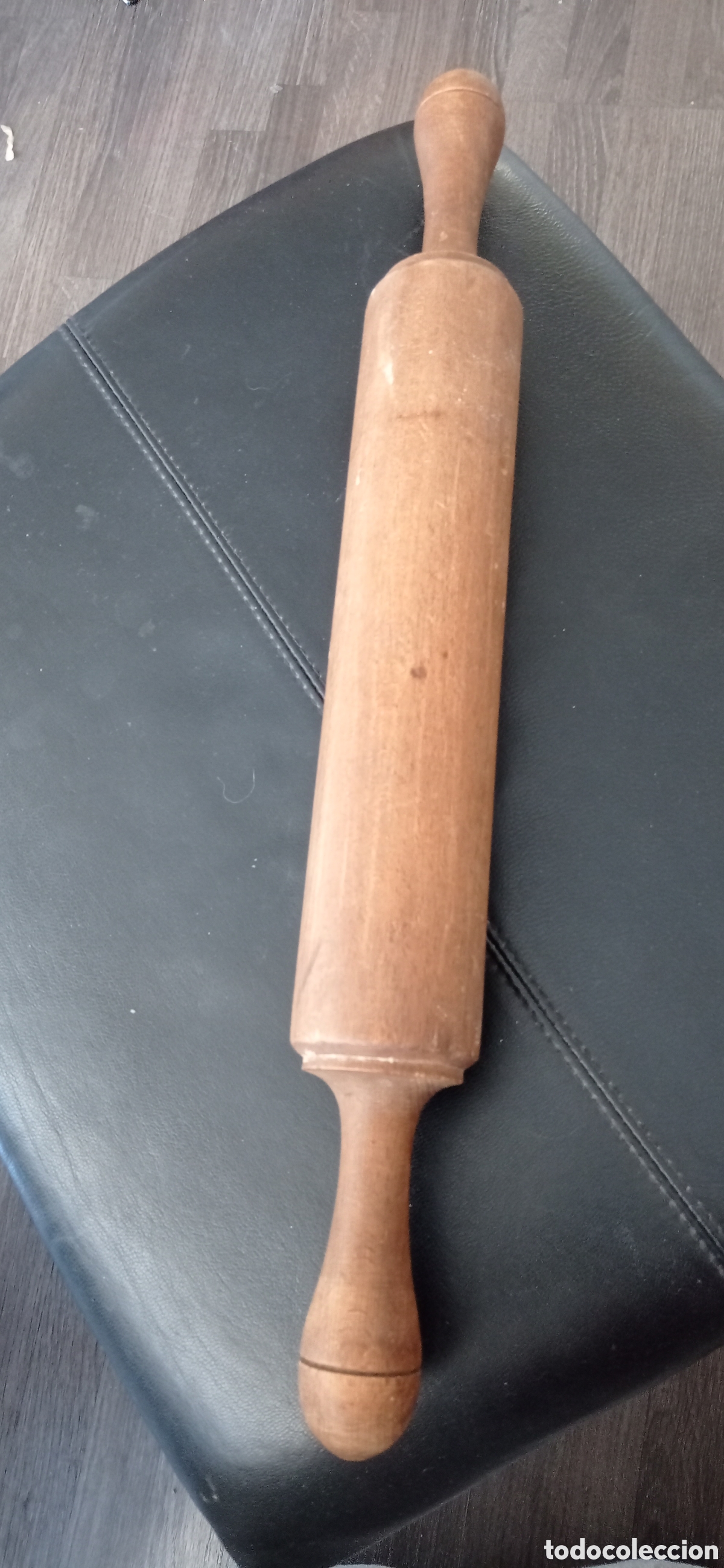 Antig&uuml;edades: Antiguo rodillo de cocina de 50 cm - Foto 2